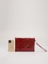 Crocodile Embossed Square Bag