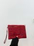 Crocodile Embossed Square Bag