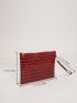 Crocodile Embossed Square Bag