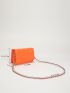 Mini Neon-Orange Square Bag