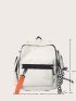 Pocket Front Functional Backpack With Bag Charm