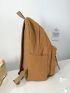 Letter Patch Decor Functional Backpack