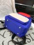 Color Block Argyle Quilted Functional Backpack