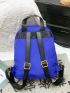 Color Block Argyle Quilted Functional Backpack