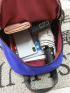 Color Block Argyle Quilted Functional Backpack
