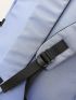 Letter Patch & Release Buckle Detail Functional Backpack With Bag Charm