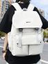 Letter Patch Detail Flap Backpack