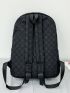 Patch Detail Functional Backpack Without Bag Charm