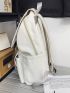 Letter Patch Detail Flap Backpack