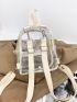 Faux Pearl Decor Transparent Classic Backpack
