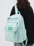 Letter Patch Decor Functional Backpack