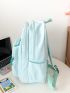 Letter Patch Decor Functional Backpack