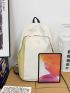 Letter Embroidery Two Tone Functional Backpack