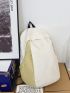 Letter Embroidery Two Tone Functional Backpack