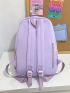 Gingham Bow Decor Functional Backpack