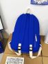 Letter Graphic Patch Detail Functional Backpack