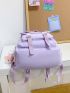 Gingham Bow Decor Functional Backpack