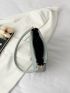Minimalist Metal Decor Saddle Bag