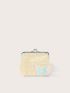 Butterfly Appliques Kiss Lock Straw Bag