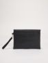 Chain Decor Textured Clutch Bag