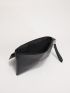 Chain Decor Textured Clutch Bag
