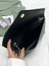 Minimalist Envelope Bag Flap Black Elegant