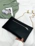 Minimalist Envelope Bag Flap Black Elegant