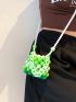 Mini Colorblock Beaded Detail Novelty Bag