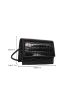 Mini Crocodile Embossed Flap Square Bag