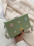 Mini Floral Decor Chain Box Bag