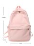 Letter Graphic Double Zipper Functional Backpack