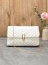 Chevron Pattern Chain Square Bag
