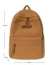Letter Patch Knot Decor Functional Backpack