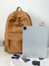 Letter Patch Knot Decor Functional Backpack