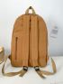 Letter Patch Knot Decor Functional Backpack