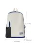 Letter Patch Contrast Binding Backpack