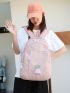Flower Decor Functional Backpack