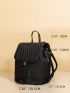 Mini Quilted Twist Lock Flap Backpack