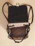 Mini Quilted Twist Lock Flap Backpack