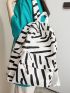 Striped Pattern Knot Decor Backpack