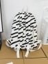 Striped Pattern Knot Decor Backpack