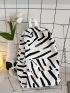 Striped Pattern Knot Decor Backpack