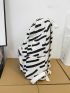 Striped Pattern Knot Decor Backpack