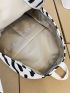 Striped Pattern Knot Decor Backpack
