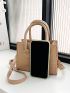 Mini Crocodile Embossed Double Handle Square Bag