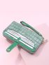 Crocodile Embossed Long Wallet