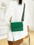 Small Flap Square Bag Quilted Pattern PU