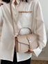 Buckle Decor Flap Square Bag