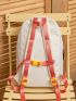 Colorblock Hook-and-loop Fastener Detail Backpack