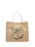 Butterfly & Letter Graphic Shopper Bag